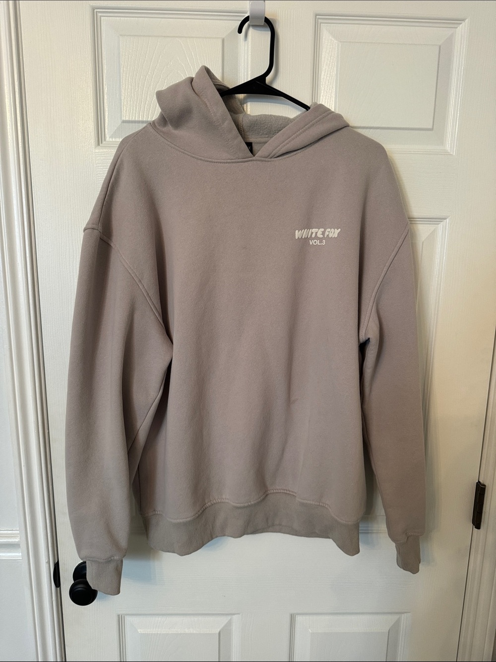 White Fox Vol.3 Logo Hoodie in Mauve Taupe